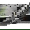 Mexen Flavia vaňa voľne stojaca 150 x 75 cm, biela/čierna, prepad zlatý kartáčovaný - 54031507575-55