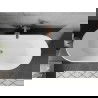 Mexen Flavia voľne stojaca vaňa 150 x 75 cm, biela/čierna, brúsená mosadz - 54031507575-65