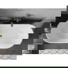 Mexen Flavia voľne stojaca vaňa 150 x 75 cm, biela/čierna, preliv gun gray štruktúrovaný - 54031507575-66
