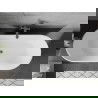 Mexen Flavia voľne stojaca vaňa 150 x 75 cm, biela/čierna, prepad gun metal - 54031507575-95