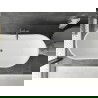 Mexen Montana voľne stojaca vaňa 150 x 75 cm, biela, prepad gun gray brúsený - 52011507500-66