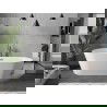 Mexen Flavia voľne stojaca vaňa 160 x 75 cm, biela, preliv gun gray brúsený - 54031608000-66