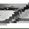 Mexen Flavia voľne stojaca vaňa 160 x 75 cm, biela/čierna, zlatá prepadová - 54031608075-50