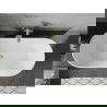 Mexen Flavia voľne stojaca vaňa 160 x 75 cm, biela/čierna, prepad zlatý kartáčovaný - 54031608075-55