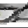Mexen Flavia voľne stojaca vaňa 160 x 75 cm, biela/čierna, prepad kartáčovaný nikel - 54031608075-97