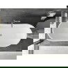 Mexen Montana voľne stojaca vaňa 150 x 75 cm, biela/čierna, prepad chróm - 52011507575-01