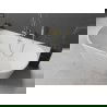 Mexen Oválna voľne stojaca priemyselná vaňa 140 x 75 cm, biela, prepad zlatý - 52671407500-50