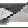 Mexen Oválna voľne stojaca priemyselná vaňa 140 x 75 cm, biela, čierny prepad - 52671407500-70