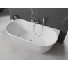 Mexen Oválna voľne stojaca priečna vaňa 150 x 75 cm, biela, prepad chróm - 52671507500-01