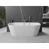Mexen Oval vaňa voľne stojaca prišnú z 150 x 75 cm, biela, prepad medený brúsený - 52671507500-65