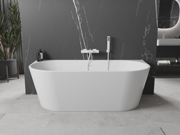 Mexen Oválna voľne stojaca vaňa 160 x 80 cm, biela, prepad biely - 52671608000-20