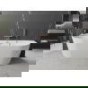 Mexen Oválna voľne stojaca priemyselná vaňa 160 x 80 cm, biela, preliv ružového zlata - 52671608000-60