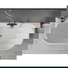 Mexen Oválna voľne stojaca priemyselná vaňa 160 x 80 cm, biela, preliv ružového zlata - 52671608000-60