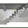 Mexen Oválna voľne stojaca priemyselná vaňa 160 x 80 cm, biela, odtok z brúseného zlata - 52671608000-55