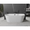 Mexen Oval vaňa voľne stojaca priemyselná 160 x 80 cm, biela, prepad čierny - 52671608000-70