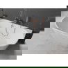 Mexen Oválna voľne stojaca priemyselná vaňa 160 x 80 cm, biela, preliv ružového zlata - 52671608000-60