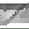 Mexen Oval vaňa voľne stojaca priemerná 160 x 80 cm, biela, prepustný gun metal - 52671608000-95