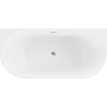 Mexen Oval voľne stojacia priľahlá vaňa 170 x 80 cm, biela, prepad chróm - 52671708000-01
