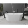 Mexen Oval voľne stojacia priľahlá vaňa 170 x 80 cm, biela, prepad chróm - 52671708000-01
