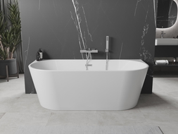 Mexen Oval voľne stojacia priľahlá vaňa 170 x 80 cm, biela, prepad chróm - 52671708000-01