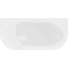 Mexen Oval vaňa voľne stojaca pri стене 170 x 80 cm, biela, odtok biely - 52671708000-20