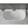 Mexen Oval voľne stojaca priľahlá vaňa 170 x 80 cm, biela, odtok zlatý - 52671708000-50