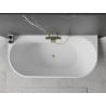 Mexen Oválna voľne stojaca priemyselná vaňa 180 x 80 cm, biela, odtok zlatý brúsený - 52671808000-55