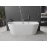 Mexen Oval vaňa voľne stojaca priemerná 170 x 80 cm, biela, odtok gun metal - 52671708000-95