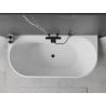 Mexen Oval voľne stojaca priemyselná vaňa 180 x 80 cm, biela, prepad čierny - 52671808000-70