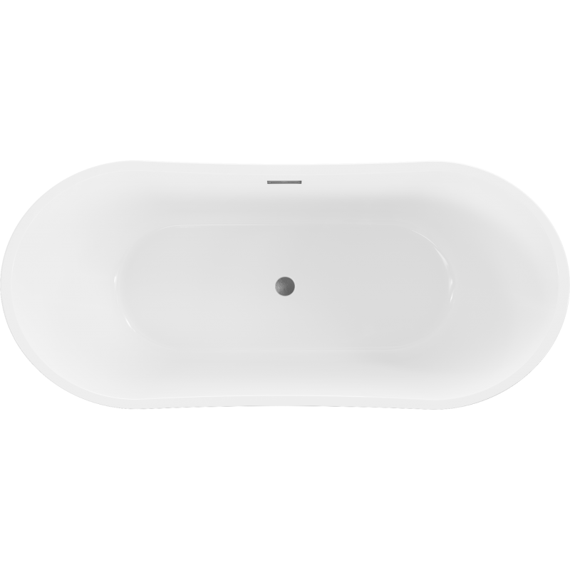 Mexen Montana voľne stojaca vaňa 170 x 80 cm, biela, prepad gun gray kartáčovaný - 52011708000-66