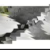 Mexen Montana voľne stojaca vaňa 170 x 80 cm, biela, prepad gun metal - 52011708000-95