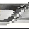 Mexen Montana voľne stojaca vaňa 170 x 80 cm, biela, preliv brúsený nikel - 52011708000-97