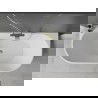 Mexen Oválna voľne stojaca umývadlová vaňa 150 x 75 cm, biela/čierna, zlatý prepad - 52671507575-50