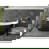 Mexen Montana voľne stojaca vaňa 170 x 80 cm, biela/čierna, preliv z brúseného zlata - 52011708075-55