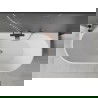 Mexen Oválna vaňa voľne stojaca priemyselná 150 x 75 cm, biela/čierna, prepad brúsená meď - 52671507575-65
