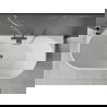 Mexen Oval vaňa voľne stojaca priemyselná 150 x 75 cm, biela/čierna, odtok gun gray brúsený - 52671507575-66