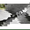 Mexen Montana voľne stojaca vaňa 170 x 80 cm, biela/čierna, prepad gun gray brúsený - 52011708075-66