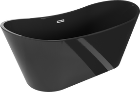 Mexen Montana voľne stojaca vaňa 170 x 80 cm, čierna, prepad chrómu - 52011708070-01