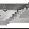 Mexen Oval voľne stojaca vaňa príčna 160 x 80 cm, biela/čierna, prepad brúsený nikel - 52671608075-97