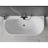 Mexen Oval voľne stojaca priestranná vaňa 160 x 80 cm, biela/čierna, prepad čierny - 52671608075-70