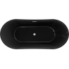 Mexen Montana samostatne stojaca vaňa 170 x 80 cm, čierna, prepad brúsený nikel - 52011708070-97