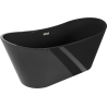 Mexen Montana samostatne stojaca vaňa 170 x 80 cm, čierna, prepad brúsený nikel - 52011708070-97