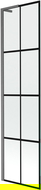 Mexen Next L jednovrstvová vaňová zástena 50 x 150 cm, čierny vzor, gun gray kartáčovaný - 895-050-000-03-77-66