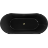 Mexen Montana voľne stojaca vaňa 170 x 80 cm, čierna, zlatý prepad - 52011708070-50