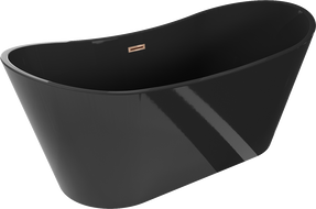 Mexen Montana voľne stojaca vaňa 170 x 80 cm, čierna, prepad ružové zlato - 52011708070-60