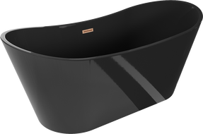 Mexen Montana voľne stojaca vaňa 170 x 80 cm, čierna, prepad brúsená meď - 52011708070-65