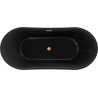 Mexen Montana voľne stojaca vaňa 170 x 80 cm, čierna, prepad medený kartáčovaný - 52011708070-65