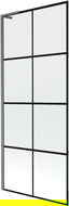 Mexen Next L sprchová zástena 1-krídlová 80 x 150 cm, čierna mriežka, brúsená gun gray - 895-080-000-03-77-66