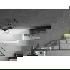 Mexen Next L vaňová zástenna 1-krídlová 90 x 150 cm, čierny vzor, brúsená gun gray - 895-090-000-03-77-66