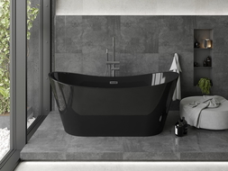 Mexen Montana voľne stojaca vaňa 170 x 80 cm, čierna, prepad gun metal - 52011708070-95